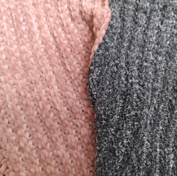 Pink & Gray Chenille Knit Kimono | Do Everything In Love | One Size - Picture 3 of 4